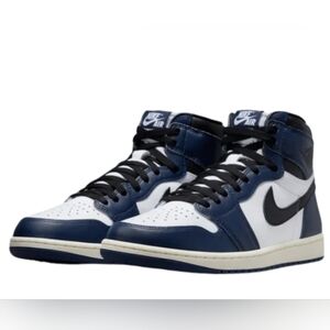 Air Jordan 1 Retro High "Midnight Navy" Sneakers  Blue Black White